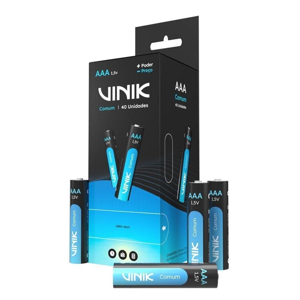 Pilha Comum Aaa Tubo C/ 40