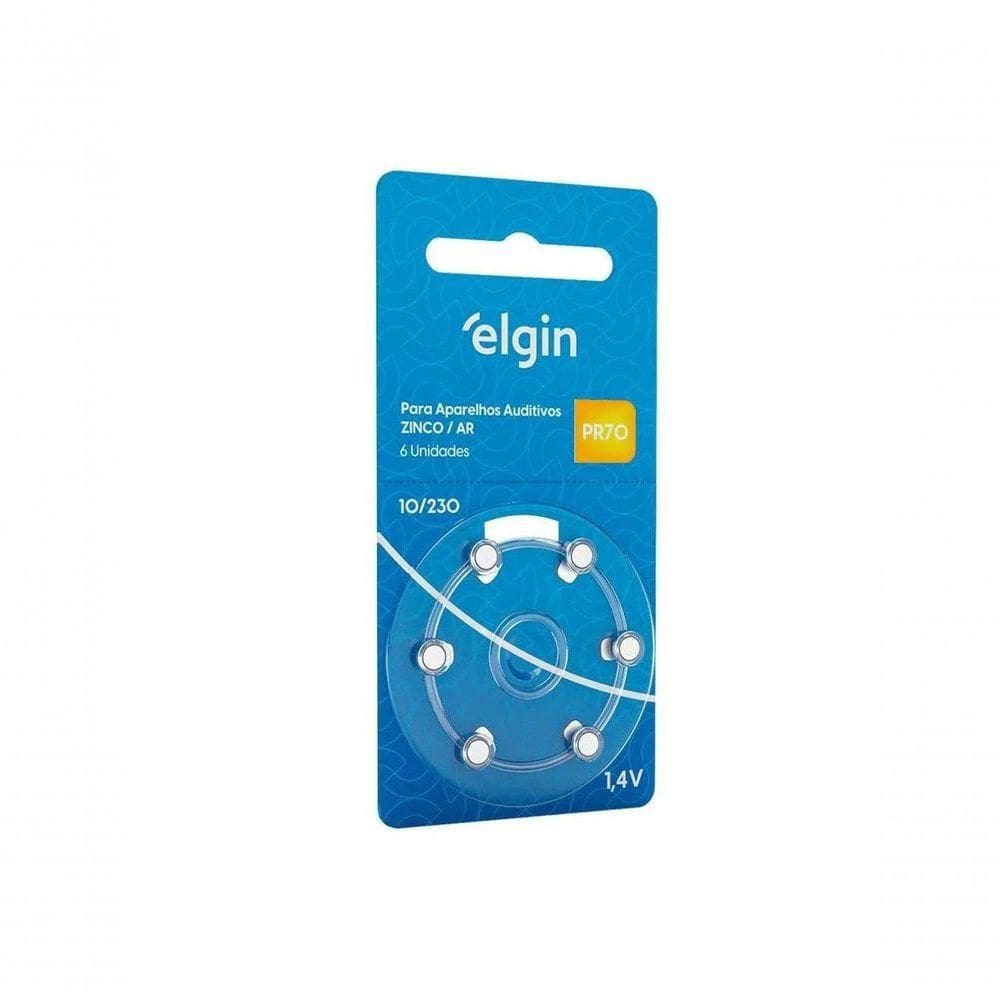 Pilha Auditiva Elgin Pr70 1,4v C/6 Unidades