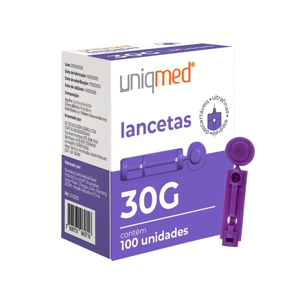 Lancetas Para Lancetador 30G Kit 200Un Uniqmed