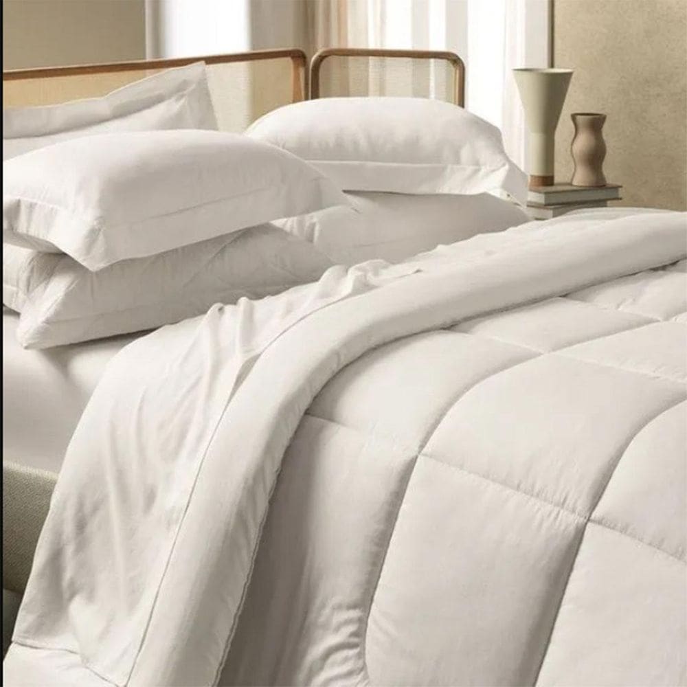 Edredom King 300 Fios Bossa 100% Algodão Branco Karsten