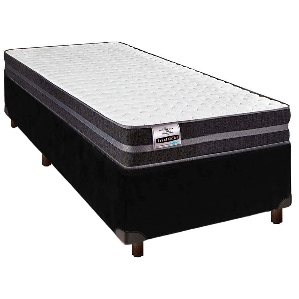 Cama Box + Colchão Solteiro Molas Ultralastic Bogota Inducol