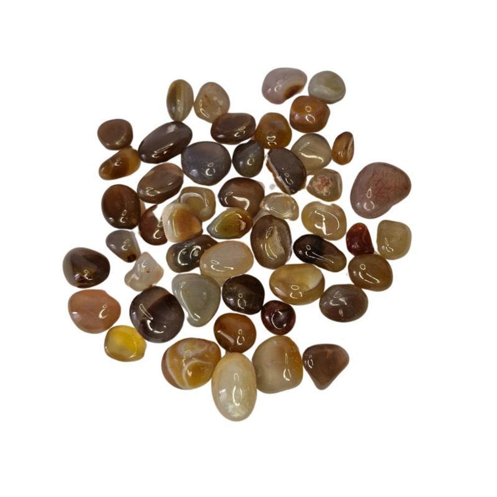 Pedra Ágata De Fogo Rolada 1 A 2 Cm 250G Natural