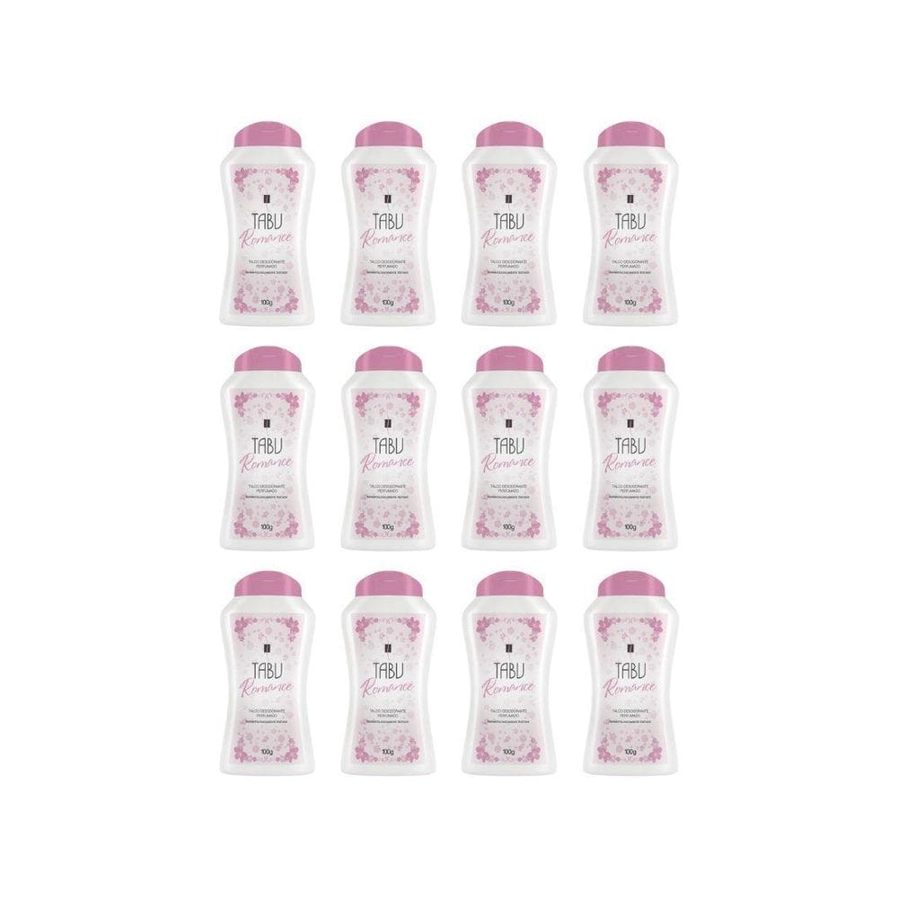 Talco Tabu 100G Romance - Kit Com 12Un
