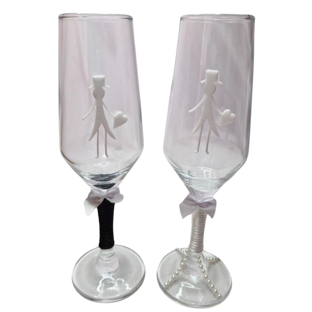 2 Taças Vidro Casamento Noivos Presente Amor