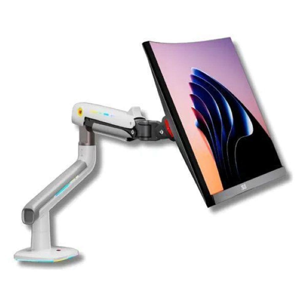 Suporte Gamer Branco Nb - E5 Led Monitor 32 A 60 Articulado