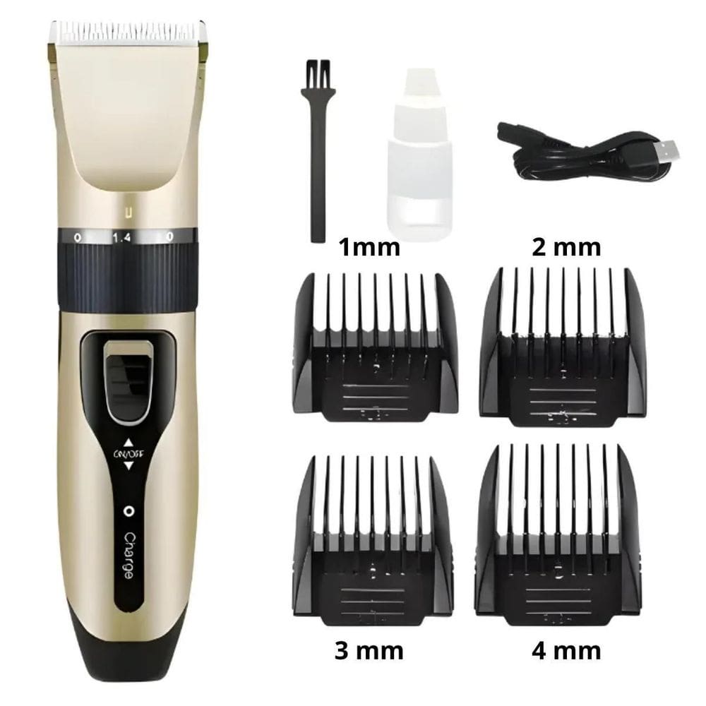 Máquina Tosa Completa Pets 4 Pentes Acessórios