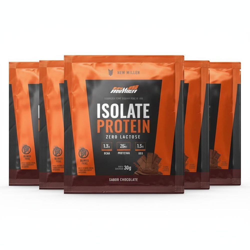 Kit 6 Whey Isolado 100% 21G Proteina Chocolate Sache
