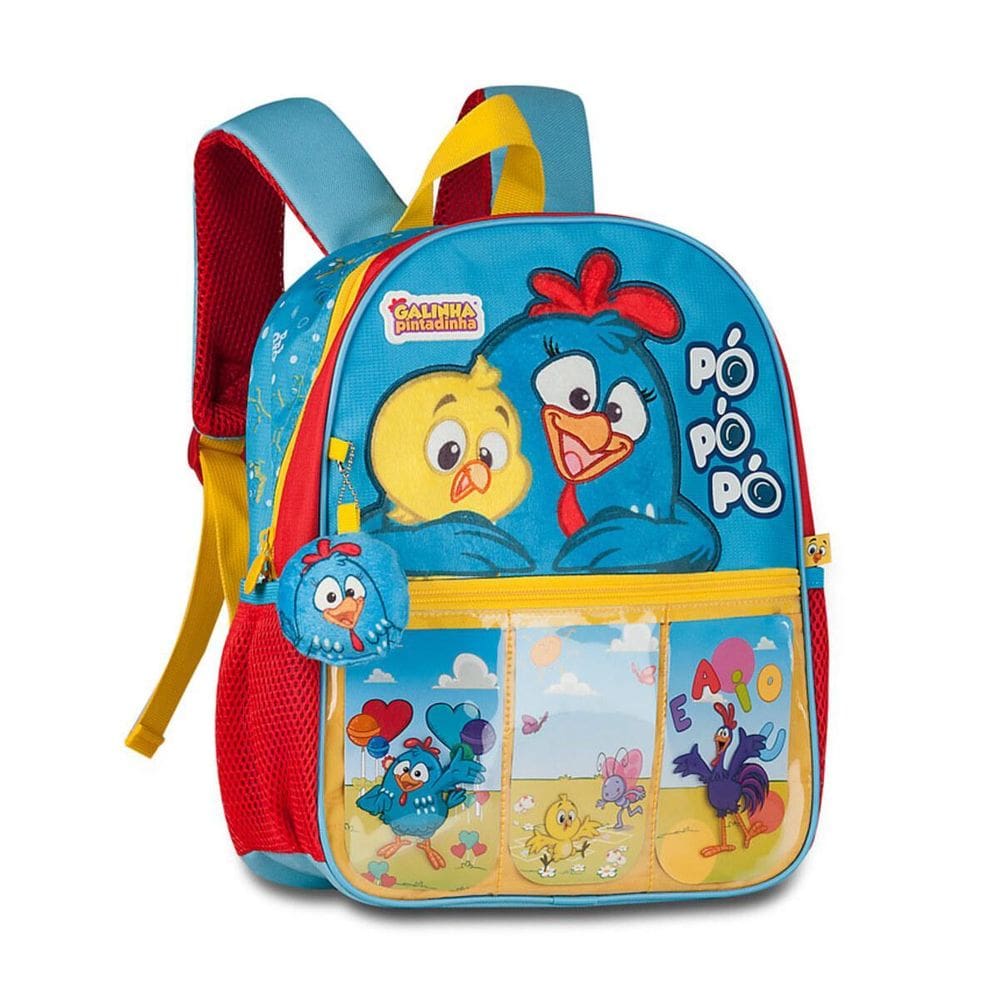 Mochila Costas Escolar Infantil Galinha Pintadinha