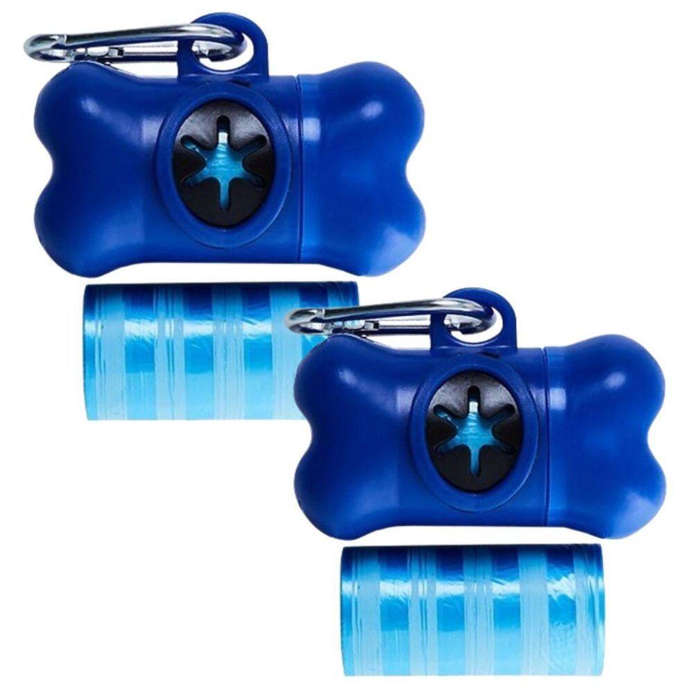 Kit 02 Cata Caca Mosquetão Com Saquinhos Coletor De Fezes