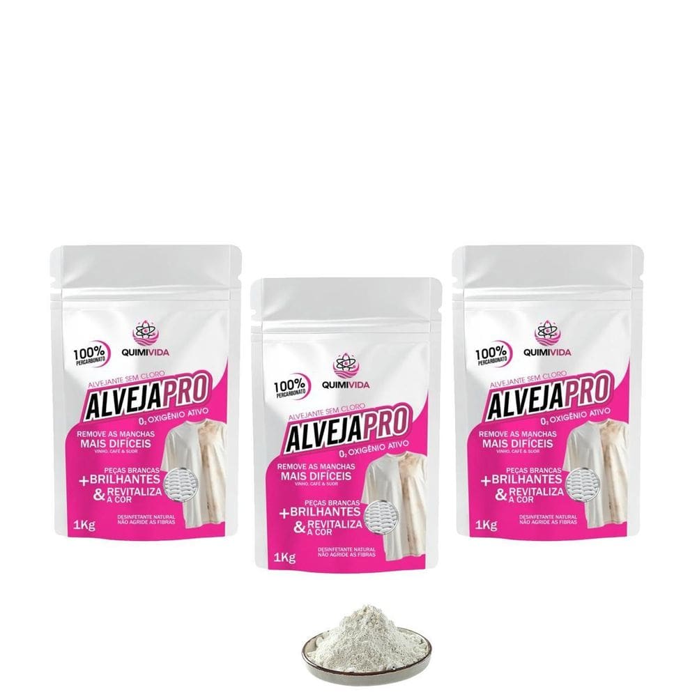 Tira Manchas Percabonato De Sódio Alvejante 1Kg Kit 3