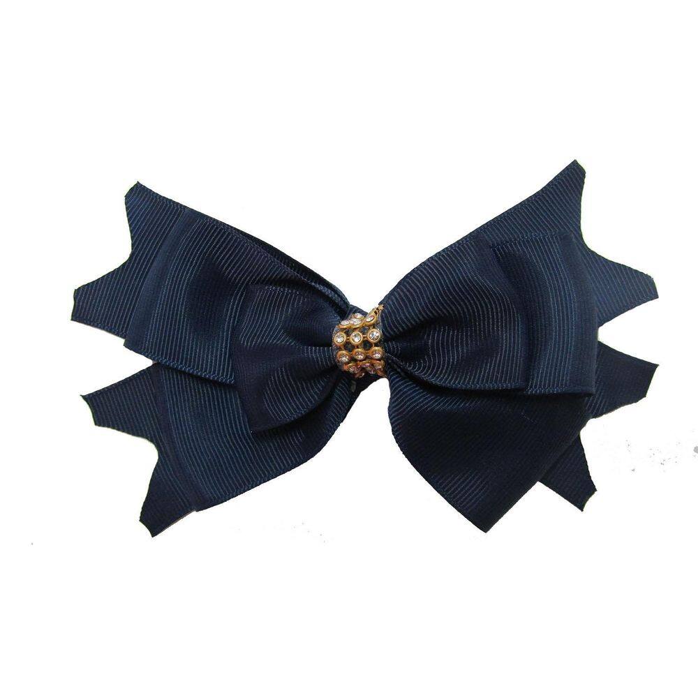 Laço Azul Escuro De Cabelo Adulto Elegante De Luxo-No