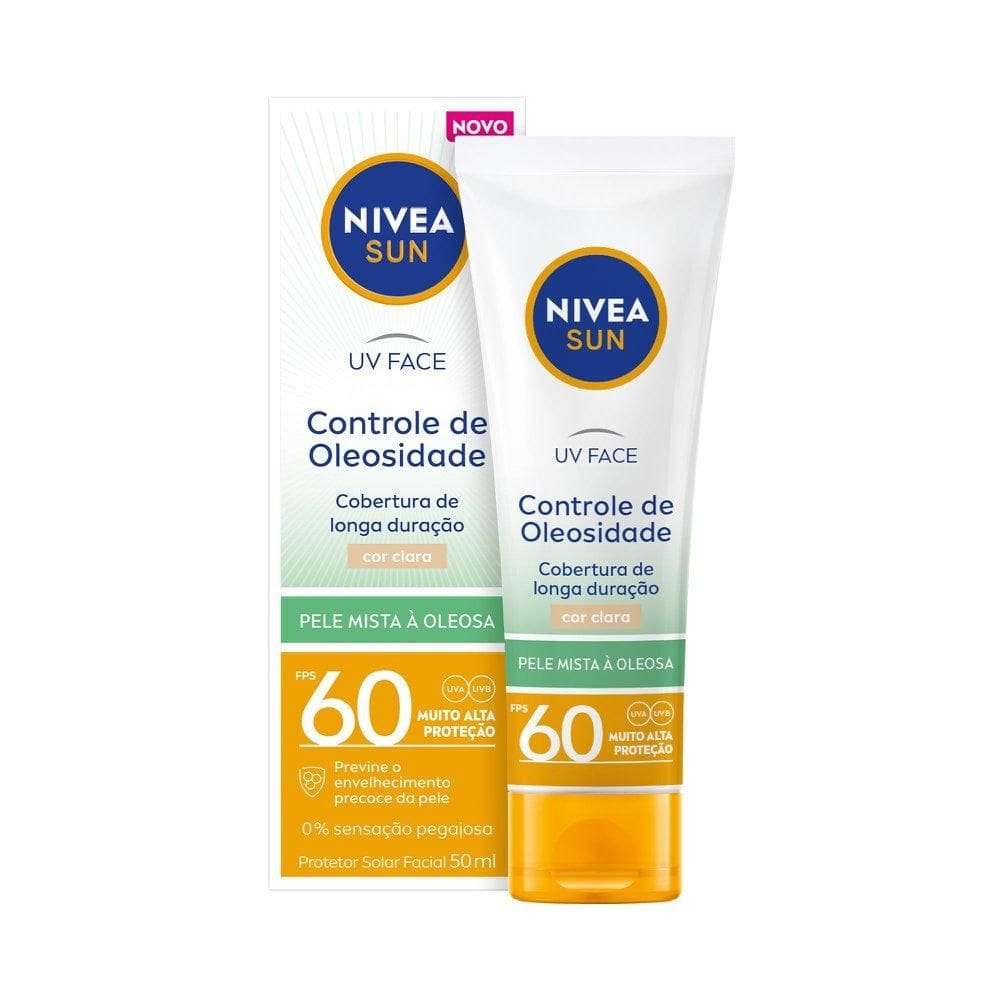 Protetor Solar Facial NIVEA SUN UV Face Controle de Oleosidade Cor Clara FPS 60 50ml