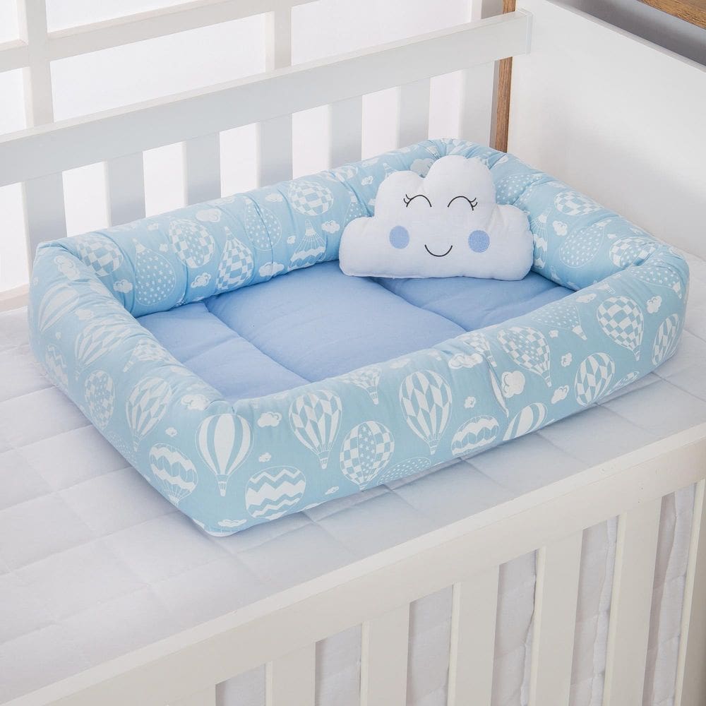Ninho Redutor Com Almofada Algodão 2 Pcs Balão Azul