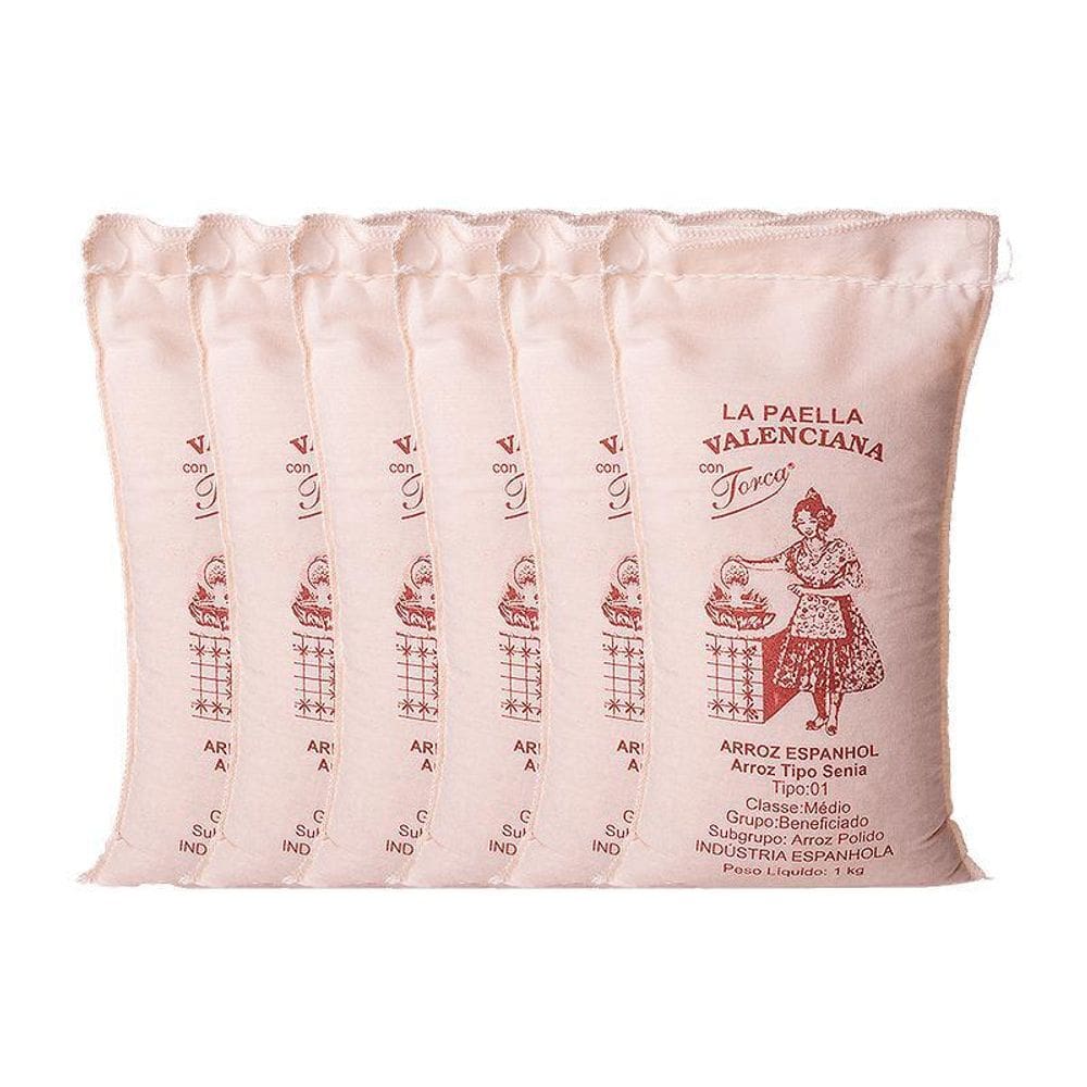 Kit 6X: Arroz Senia Espanhol Para Paella Rey De Arroces 1Kg