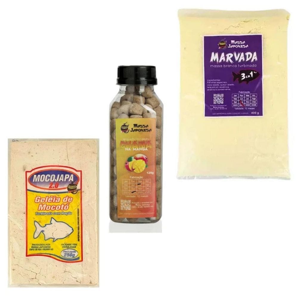 Kit Premium Massa Japonesa Ração Furadinha Chamaa Na