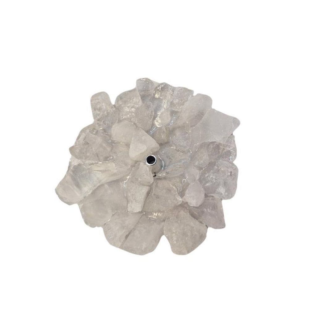 Incensário Pedra Quartzo Branco 8 Cm Presente E Decoração