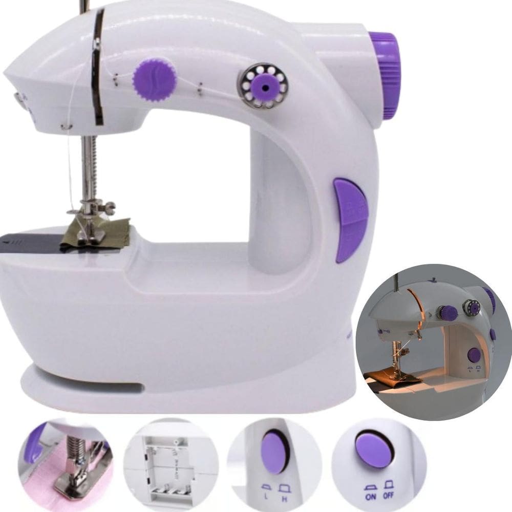 Máquina De Costura Reta Portátil Com Pedal