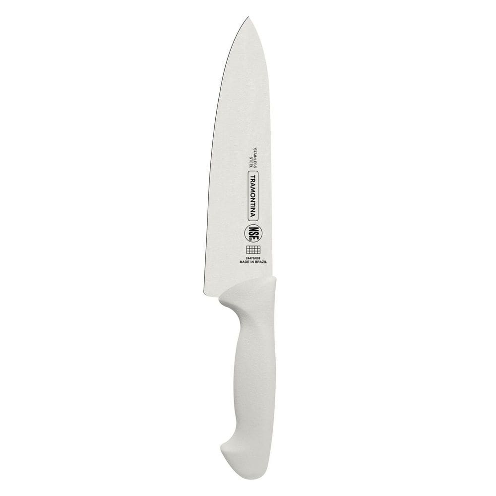 Faca do Chef C/Lâmina de Aço Inox 8” C/Cabo de Polipropileno Branco Premium 32,7cm Tramontina