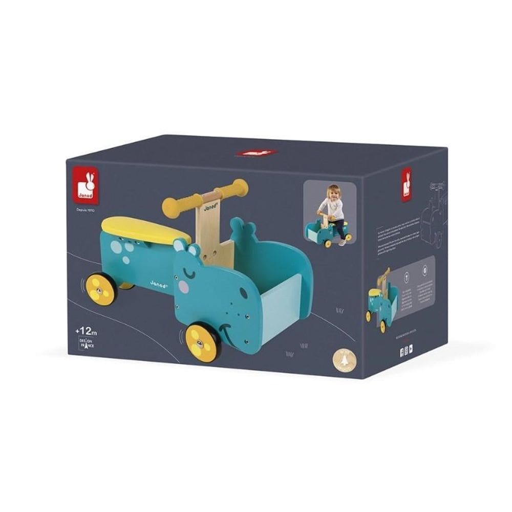 Andador Infantil Hipopótamo Madeira Janod J08003