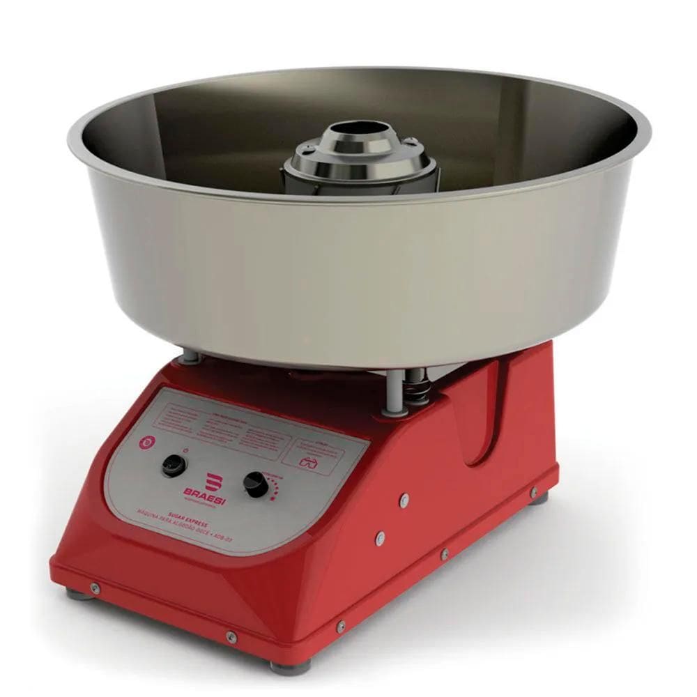 Máquina de Algodão Doce Braesi em Inox com Resistência Blindada Bivolt ADB-02