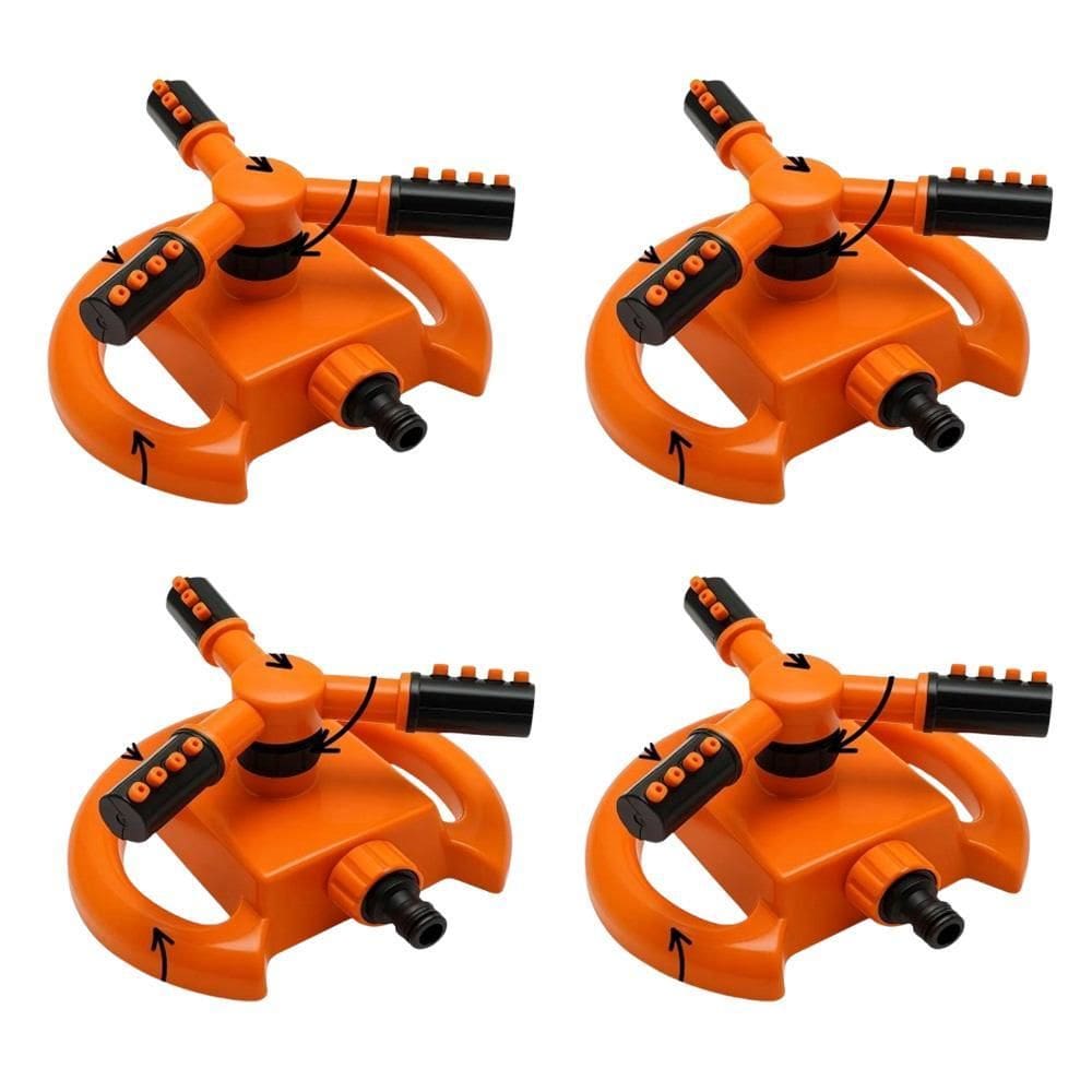 Kit 4 Esguicho Giratório Irrigador Jardim Grama 360 Graus