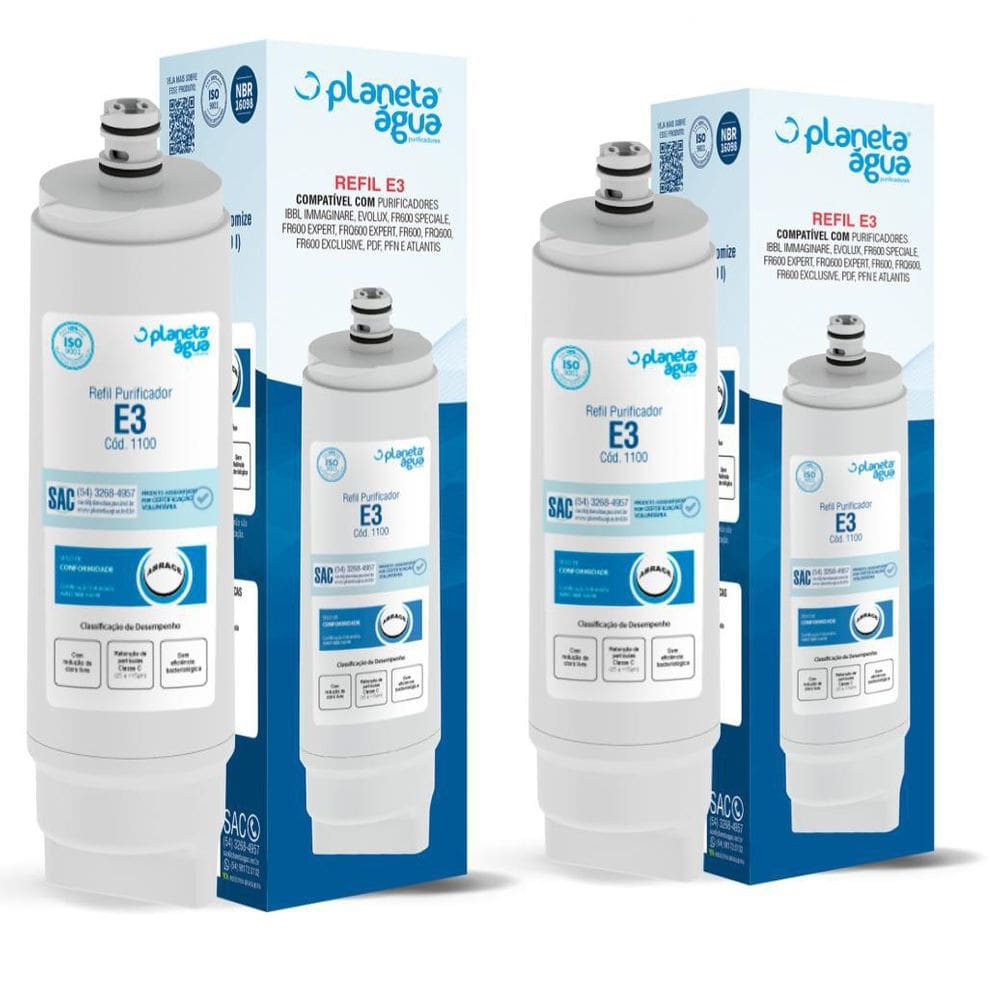 Filtro Refil E3 Purificador Água Ibbl C+3 Certificado 2Un
