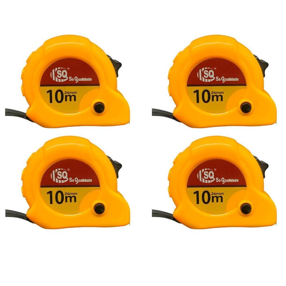 Kit 4 Trenas Métricas Plásticas De 10M X 24Mm Com Trava
