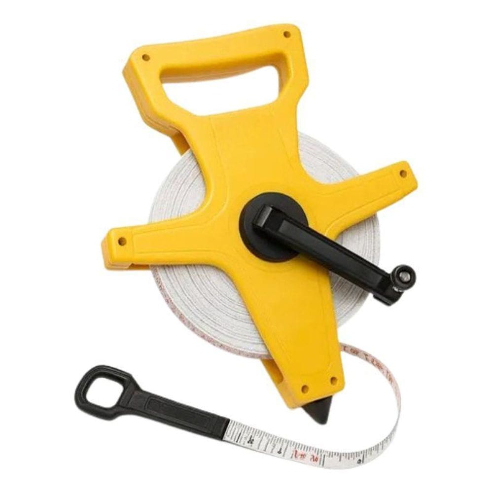 Fita Métrica Com Manivela E Alça Trena 50 Metros Fibra Vidro