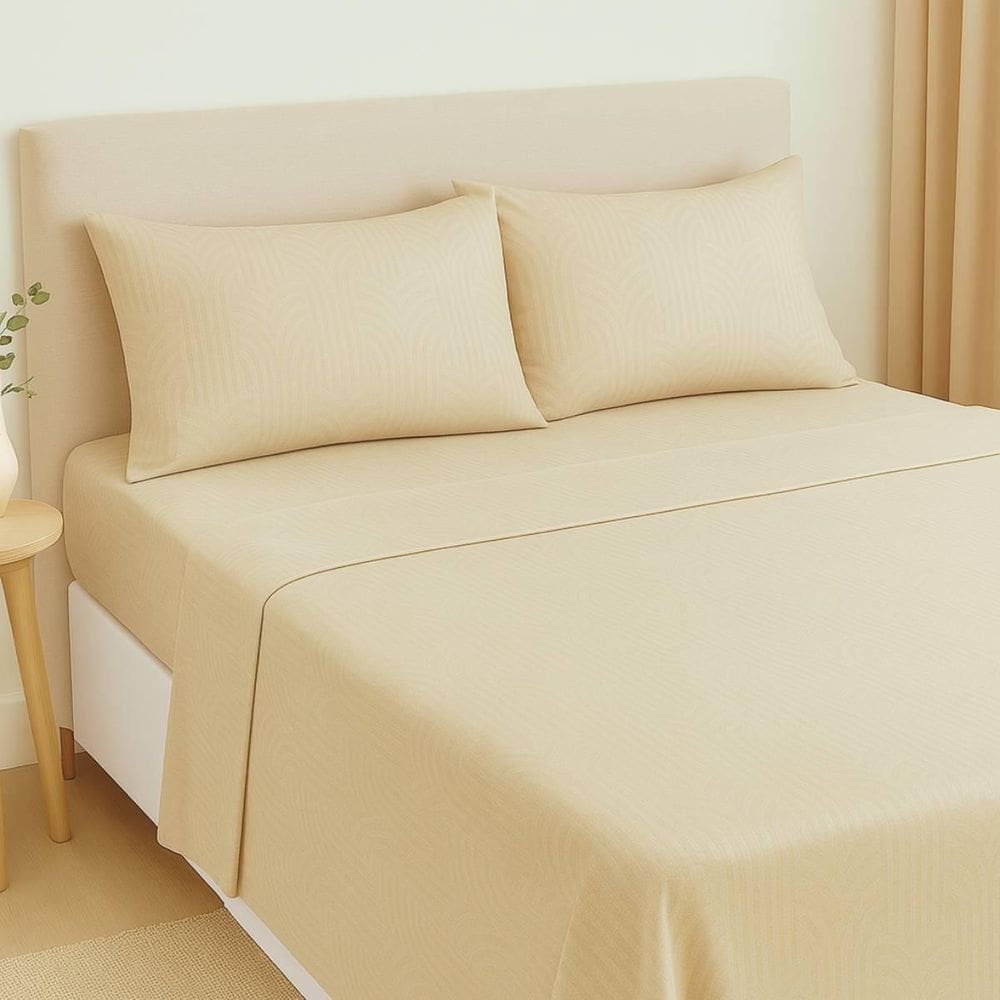 Jogo Cama Queen Acetinado 4 Peças Embossed Casa Mia Egípcio