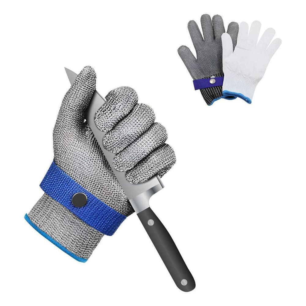 Luva De Açougueiro Fios De Aço Anti Corte Alta Proteção G