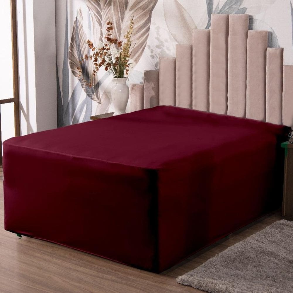 Lençol Luva Casal Cama Conjugada Veste Colchão Box Malha 1P