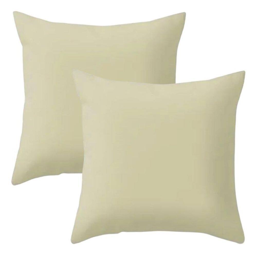 Kit 2 Capa De Almofada 40 X 40 Malha Lisa Com Zíper