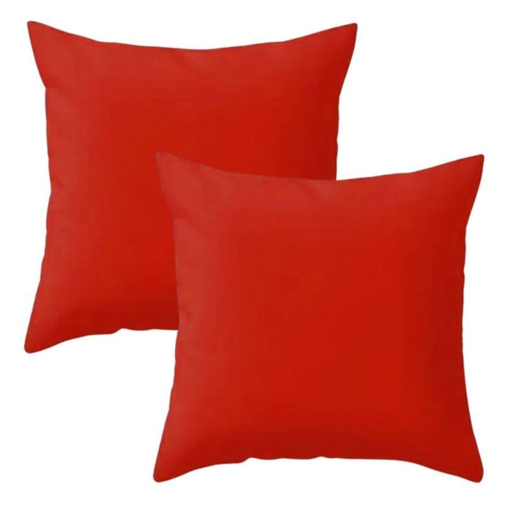 Kit 2 Capa De Almofada 40 X 40 Malha Lisa Com Zíper