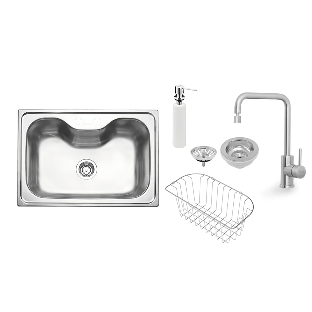 Cuba Tramontina Morgana Aço Inox Acetinado 69x49 cm com Misturador 93806162