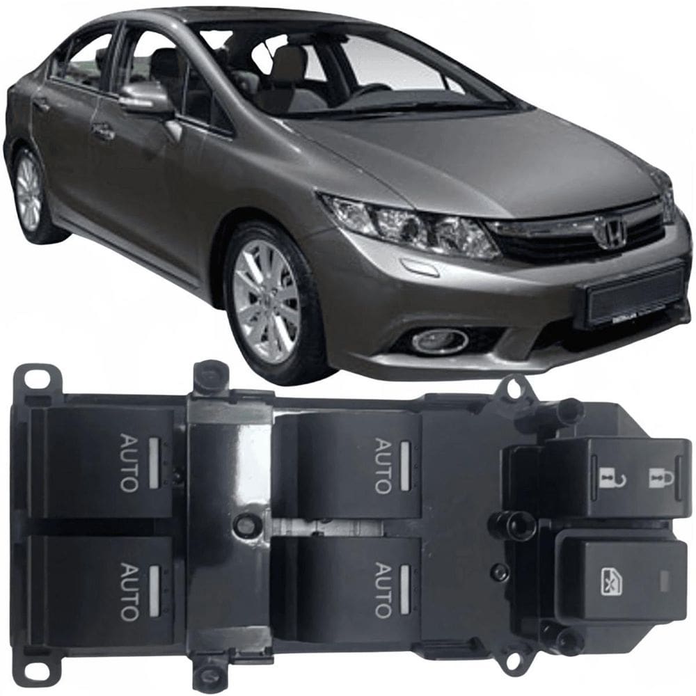 Comando Botao Vidro Eletrico Civic De 2012 À 2016