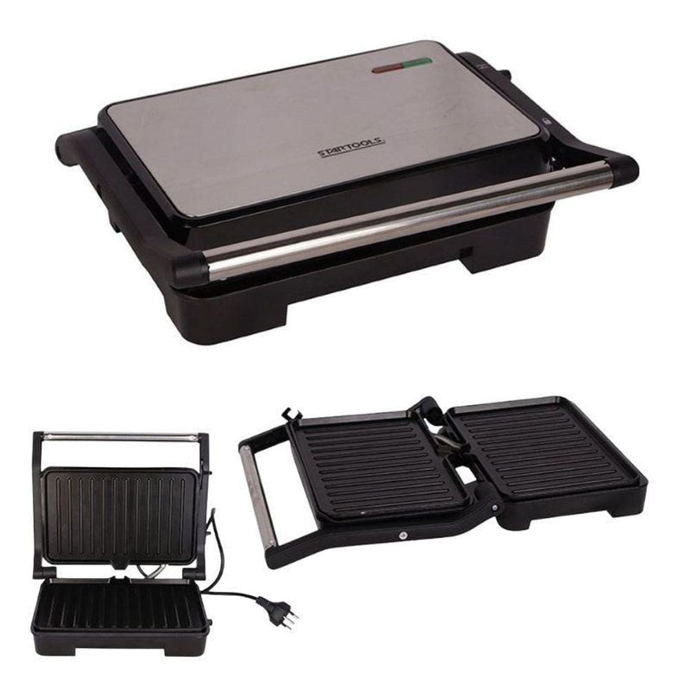 Sanduicheira Elétrica 127V Grill 1000W Placas Antiaderentes