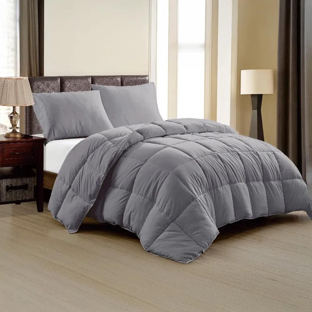 Edredom Queen Conforter Toque De Pluma - Hedrons Grafite