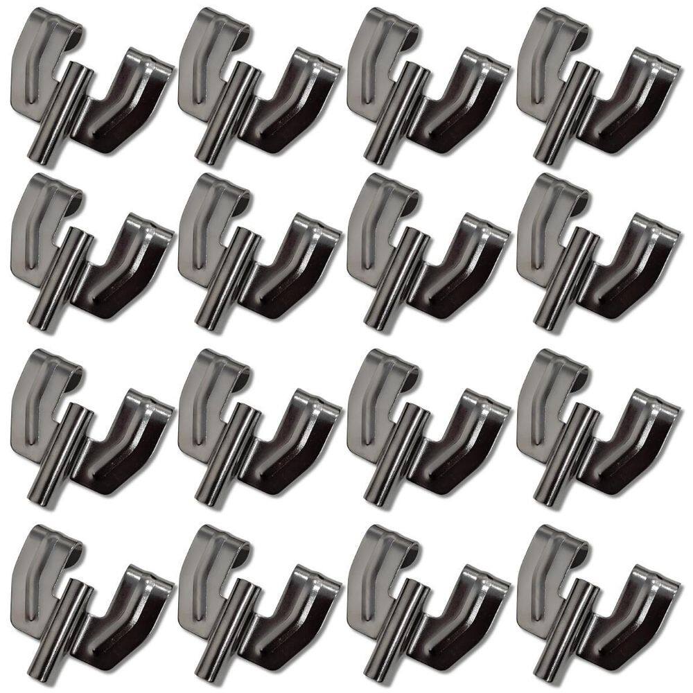 Kit 16 Garra Para Bumbo Bateria Metal Cromado Hbg2 Hard Beat