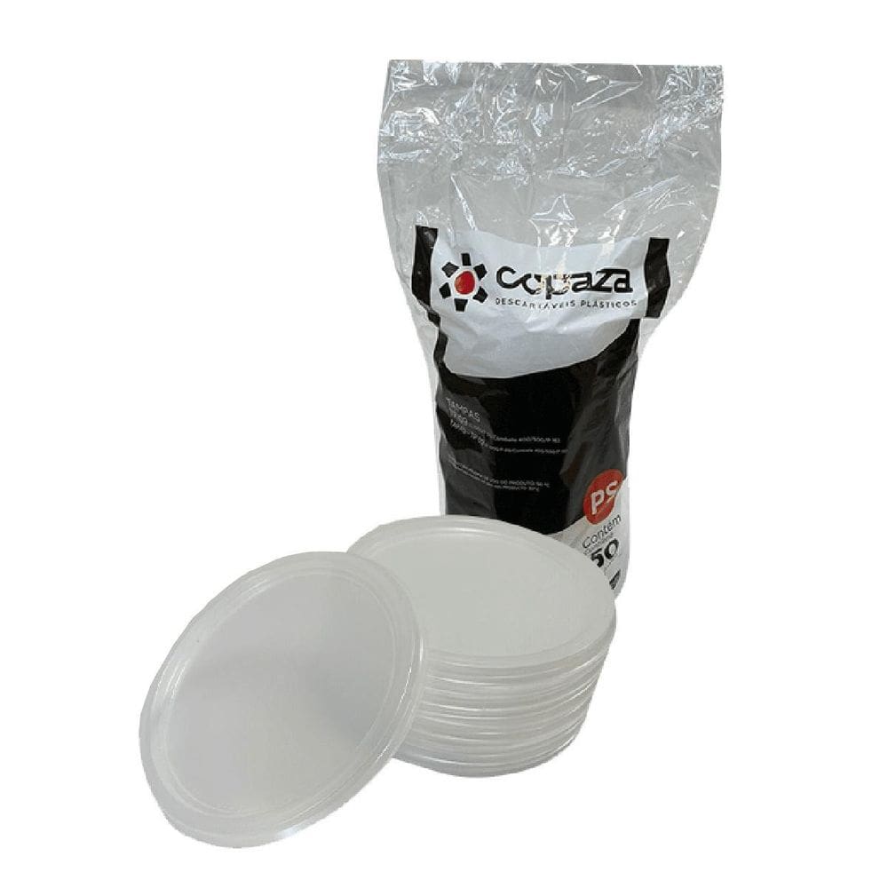 Tampa P/Copo 1 Litro 1000Ml Ps C/500 Translucido Tp09 Copaza