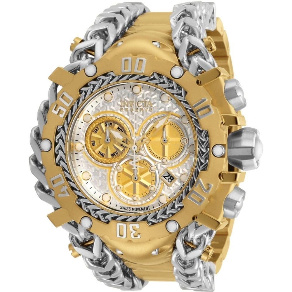 Relógio Invcta Gladiador Dour/Prat 18K Confira Nota Completo
