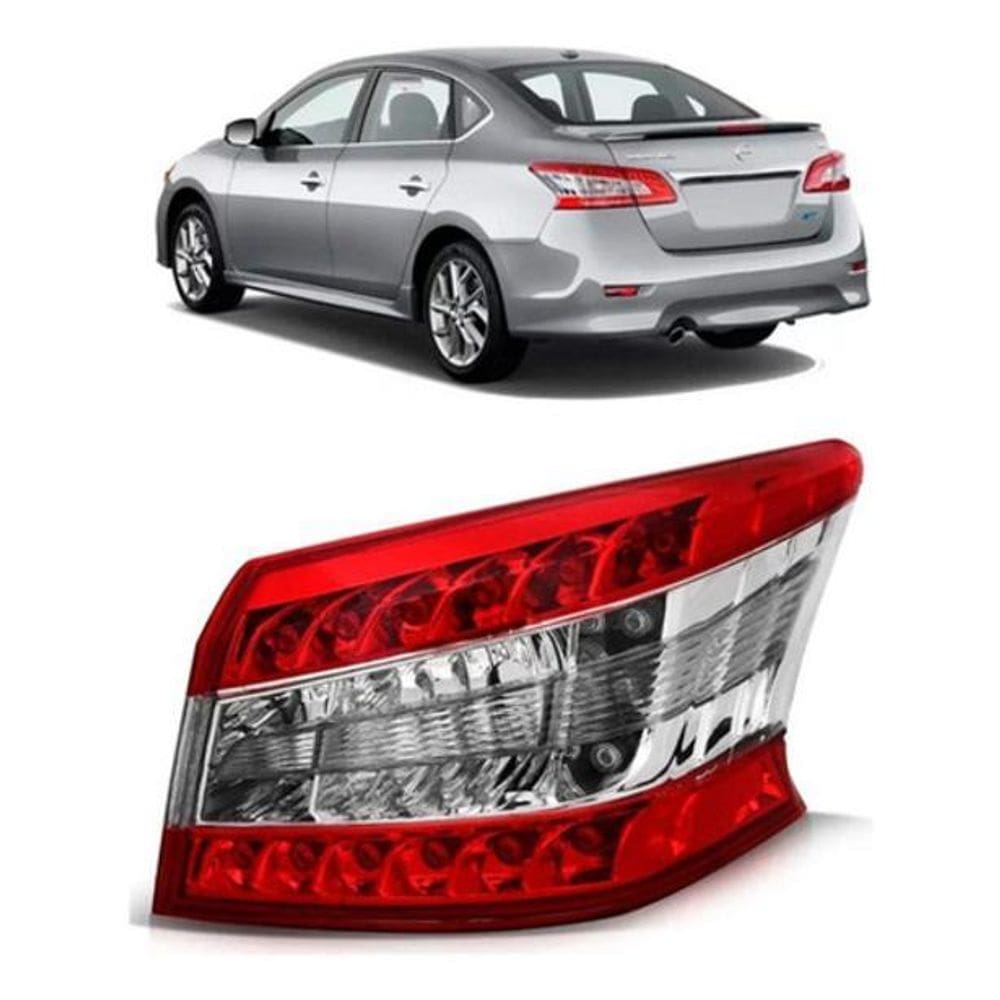 Lanterna Carro Traseira Canto Sentra 2014/2016 Com Led Novo