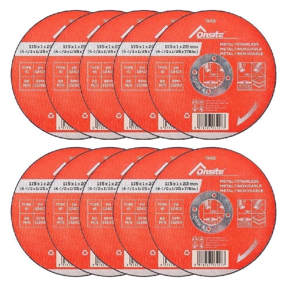 Kit Disco De Corte Deep Cut 4.1/2`` X 1.0Mm Com 10 Un Onsite