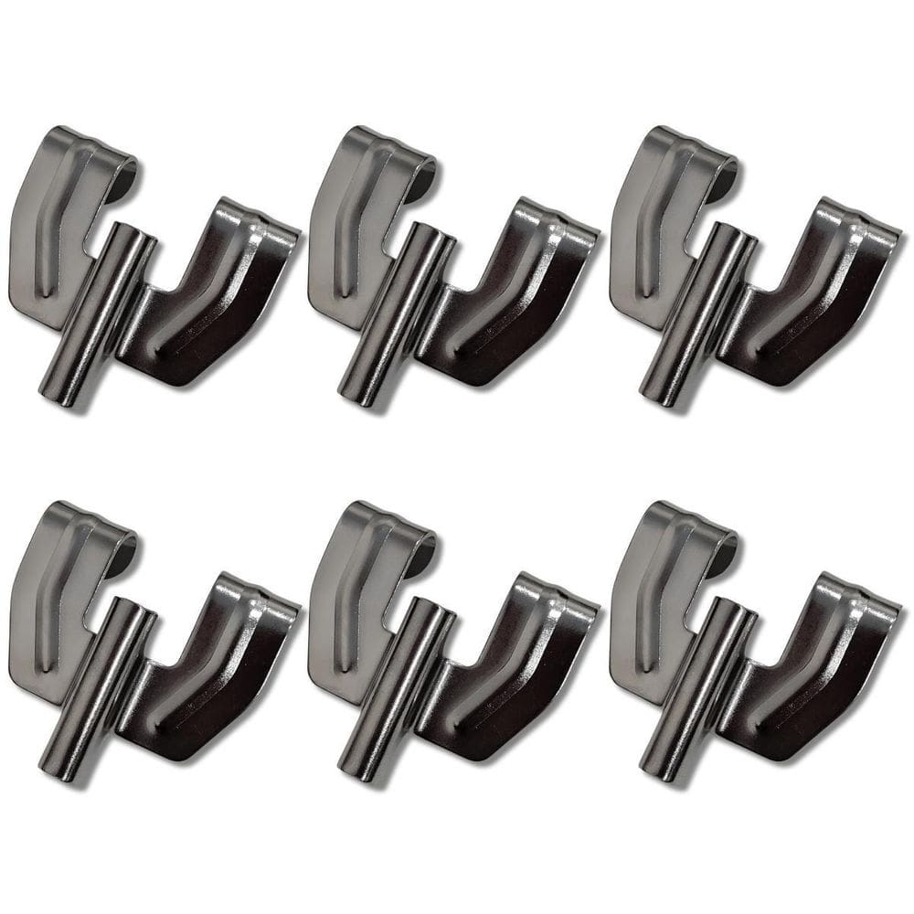 Kit 6 Garra Para Bumbo Bateria Metal Cromado Hbg2 Hard Beat