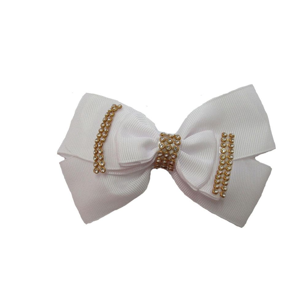 Laço Branco De Cabelo Adulto Elegante De Luxo-No