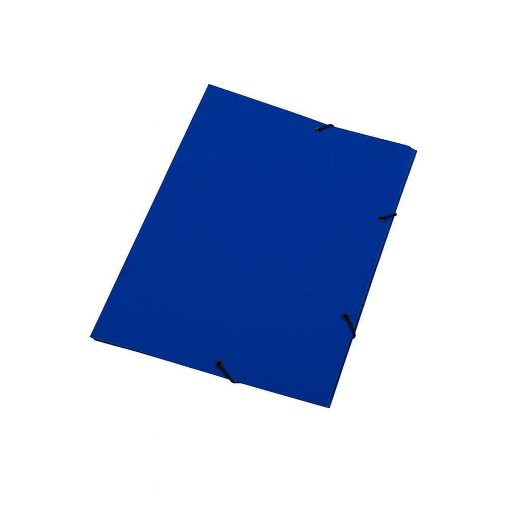 Pasta Elástico Com Aba 1/2 Ofício Basic Azul Plascony