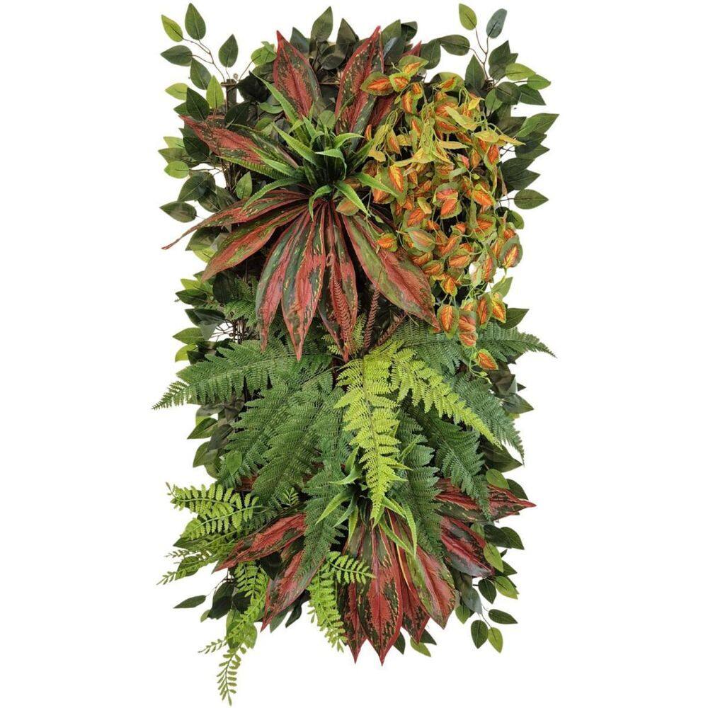 Painel Jardim Vertical Artificial Floresta Quintal 100X50Cm