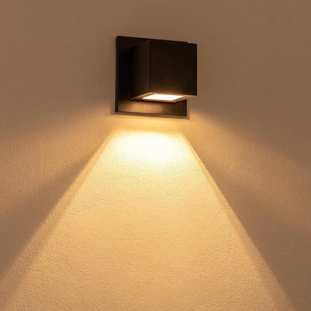 Arandela Cubo Led G9 1 Fach - Marrom 110V 220V - Branco Frio