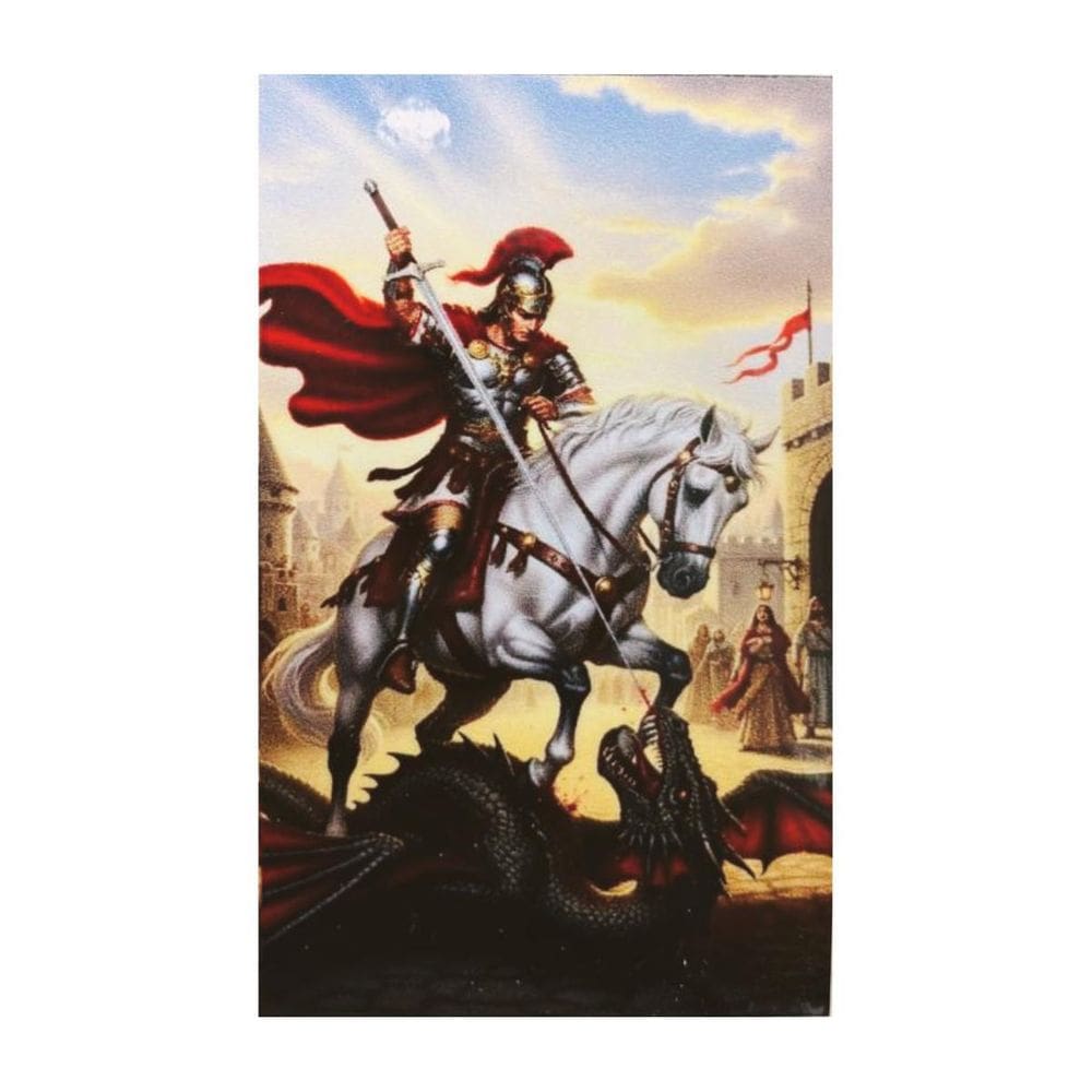 Adesivo Vinil Impermeável São Jorge Guerreiro Realista 10 Cm