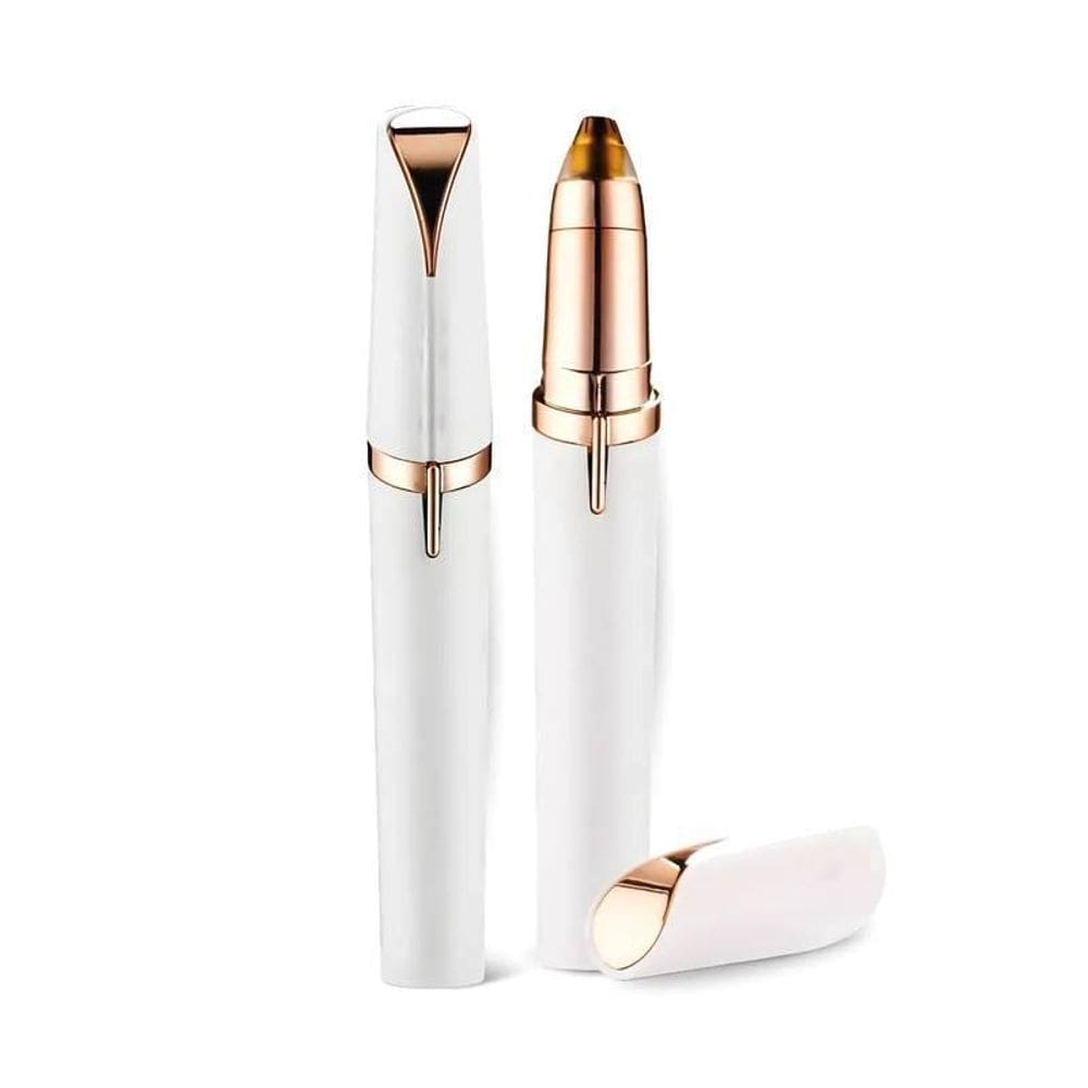 Caneta Depiladora Branca Recarregável Para Sobrancelhas Usb