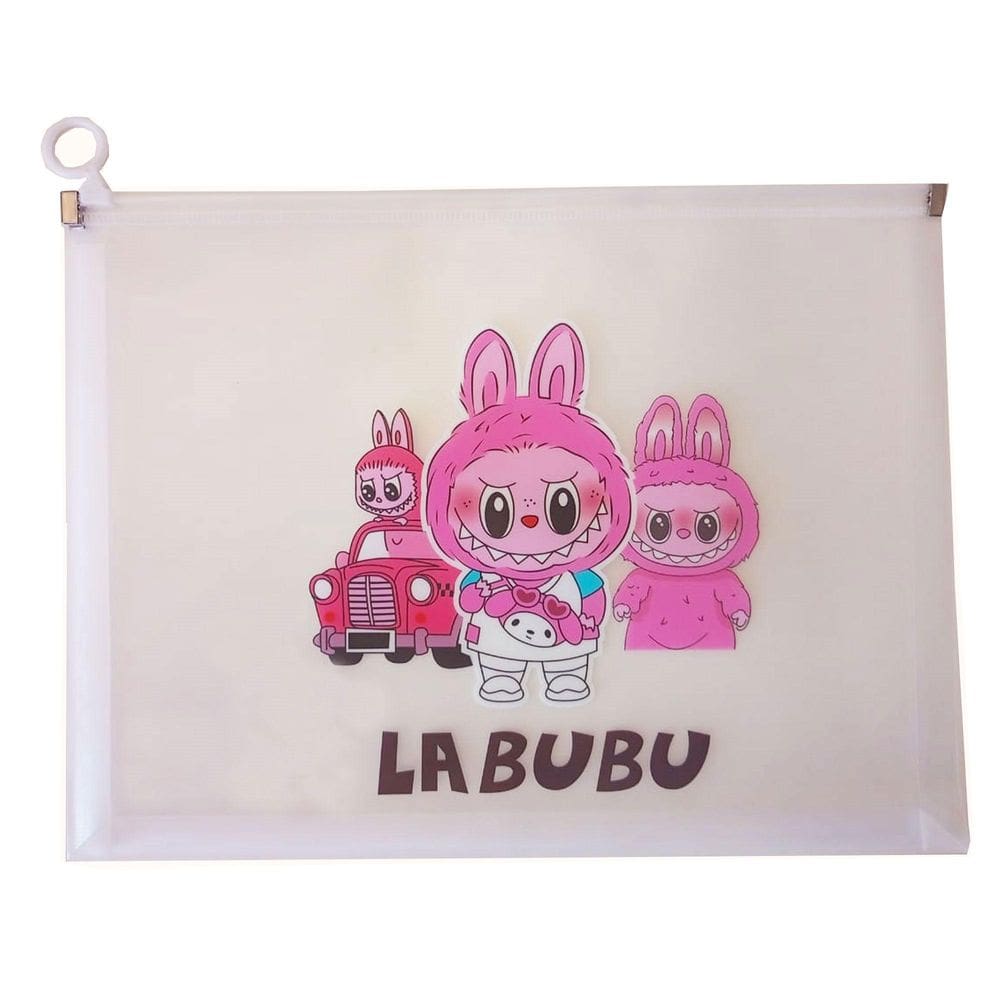 Pasta De Documentos Multiuso Labubu Tamanho A4 Com Ziper